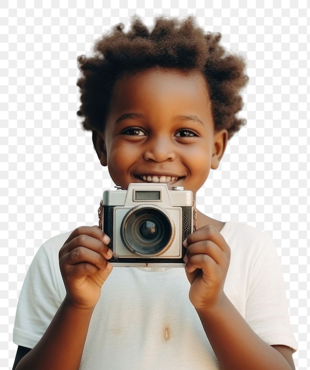 PNG  Smiling African kids photography portrait camera.