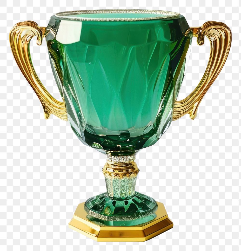 PNG Emerald trophy gemstone jewelry glass.
