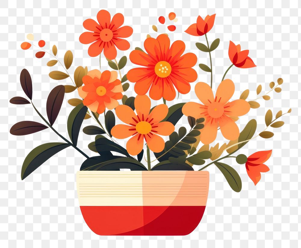 PNG Flower pot plant creativity decoration. AI generated Image by rawpixel.