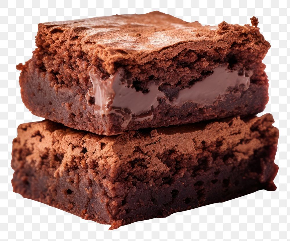 PNG Brownie chocolate dessert brownie. AI generated Image by rawpixel.