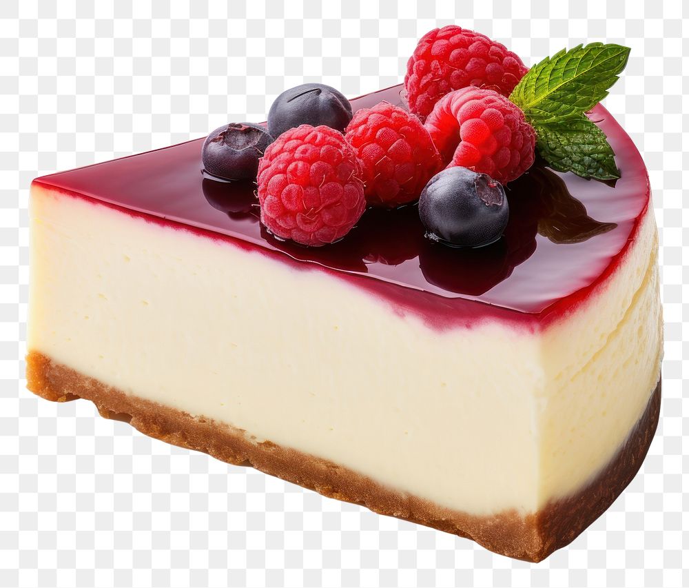 PNG Cheesecake cheesecake raspberry dessert. AI generated Image by rawpixel.