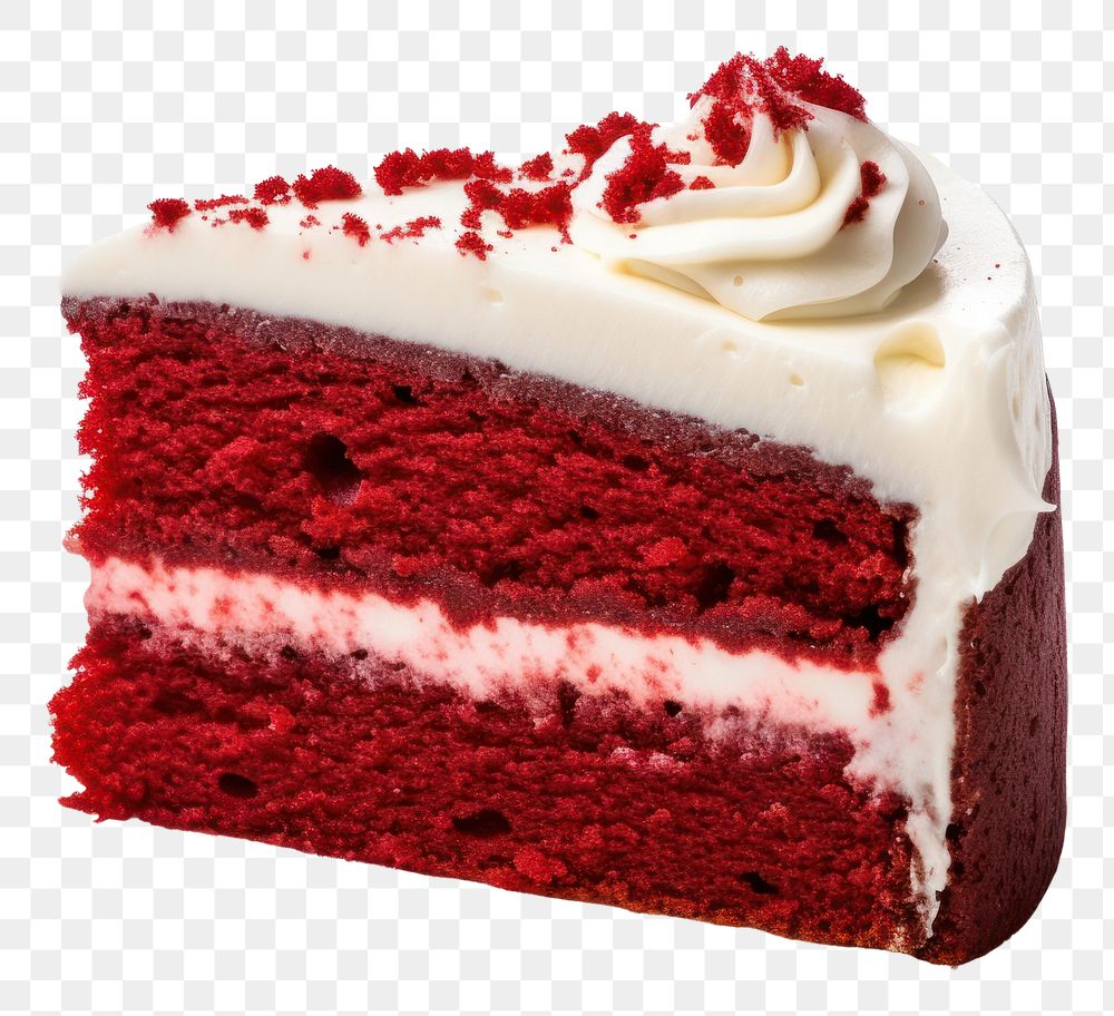 PNG Red Velvet Cake cake dessert cream. AI generated Image by rawpixel.