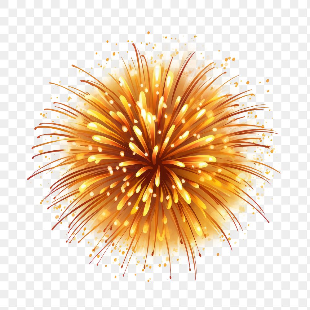 PNG  A firework fireworks white background illuminated. AI generated Image by rawpixel.