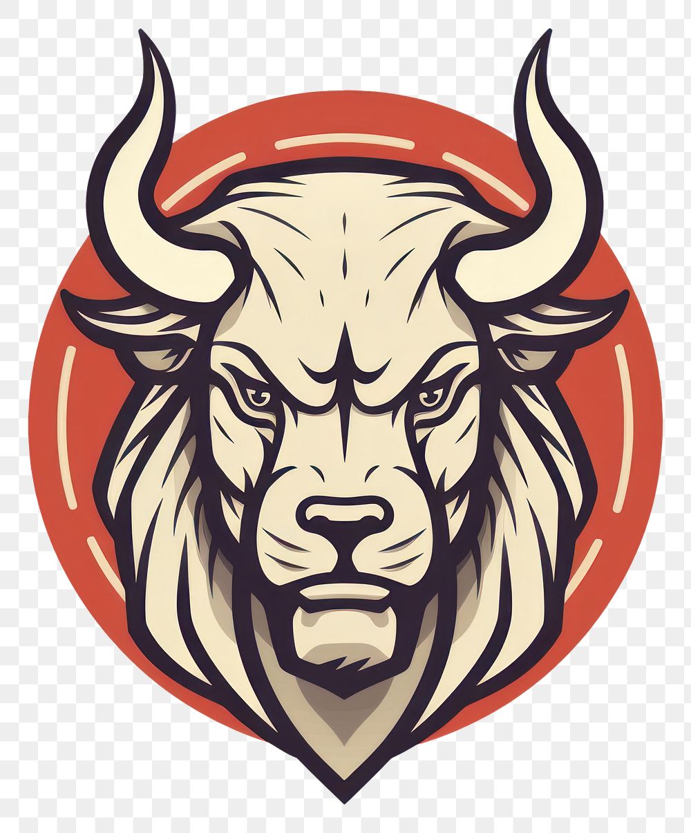 PNG  Logo buffalo mammal art. AI generated Image by rawpixel.