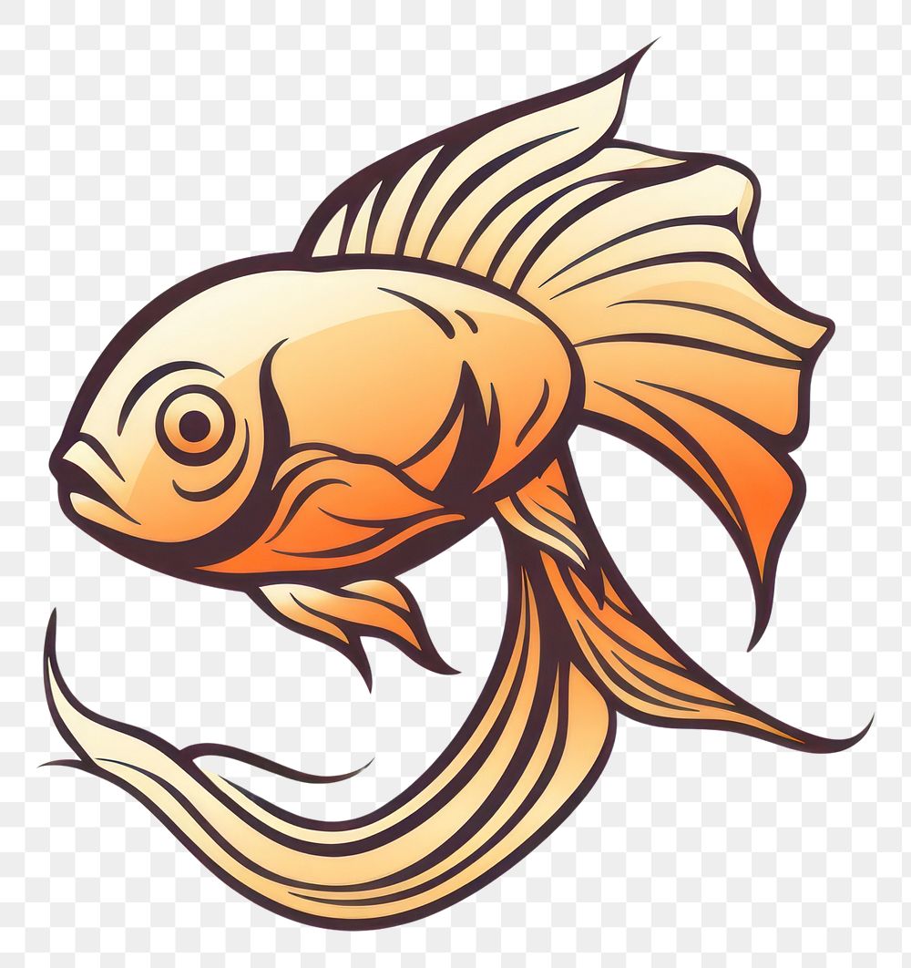 PNG  Goldfish animal creativity wildlife. AI generated Image by rawpixel.