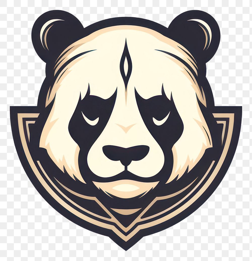 PNG  Panda logo representation creativity. AI generated Image by rawpixel.