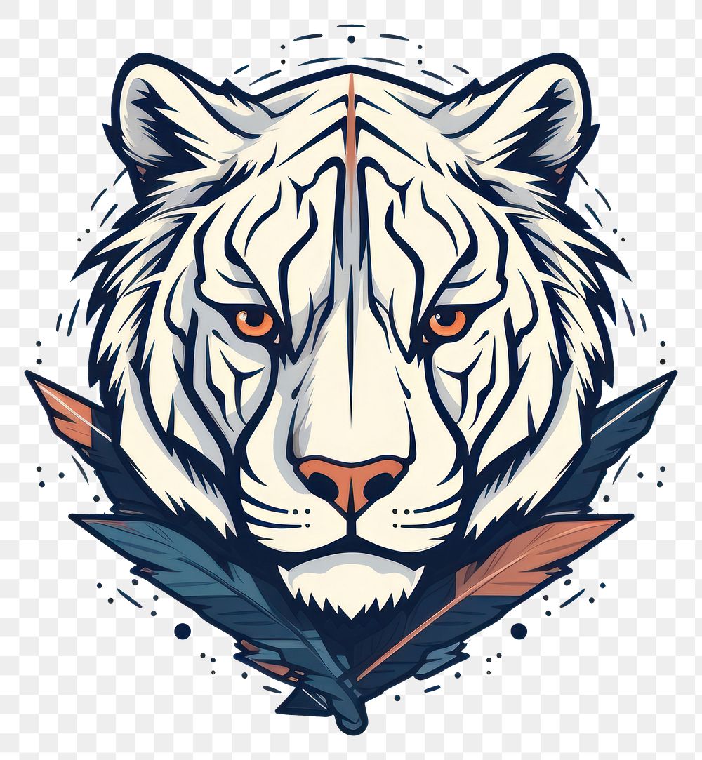 PNG  Tiger art drawing animal. AI generated Image by rawpixel.