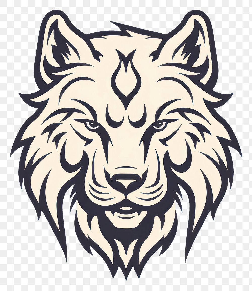 PNG  Wolf logo animal mammal. AI generated Image by rawpixel.