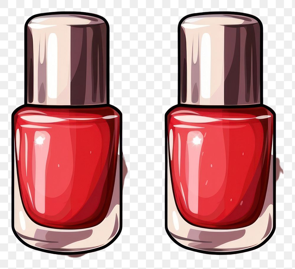 PNG  Nail polish cosmetics lipstick bottle.
