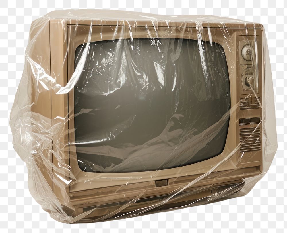 PNG  Plastic wrapping over TV television electronics technology.