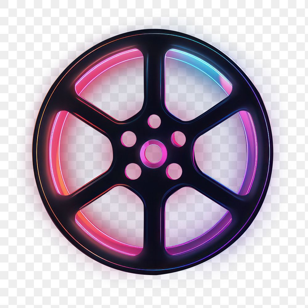 PNG Movie roll icon light purple wheel. 