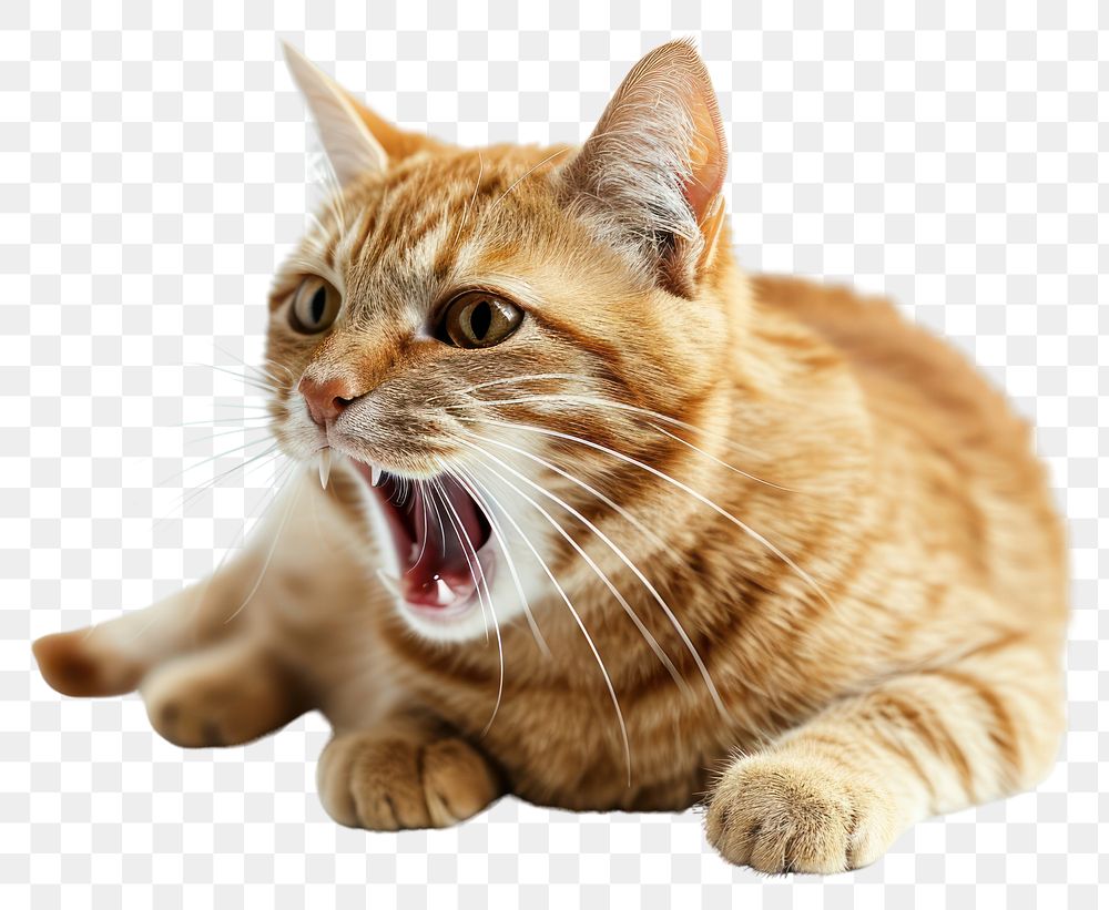 PNG  Cat act like shocking mammal animal kitten.