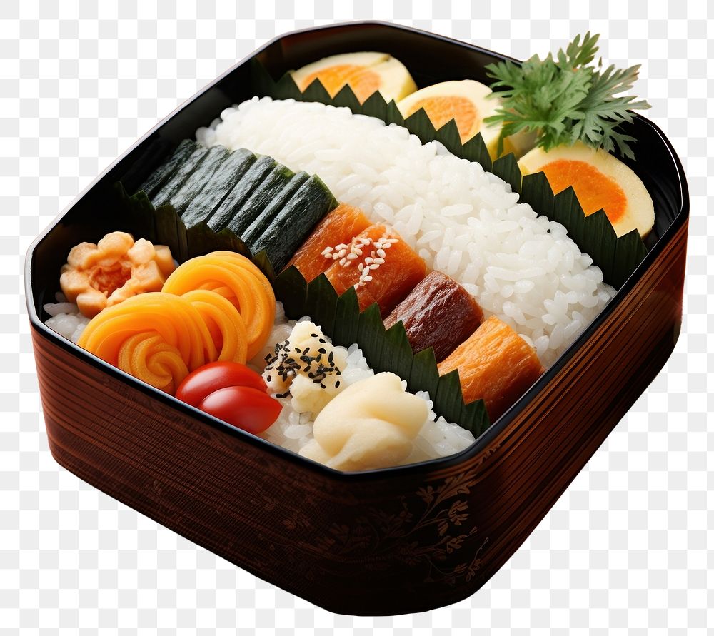 PNG Bento food bento sushi. AI generated Image by rawpixel.