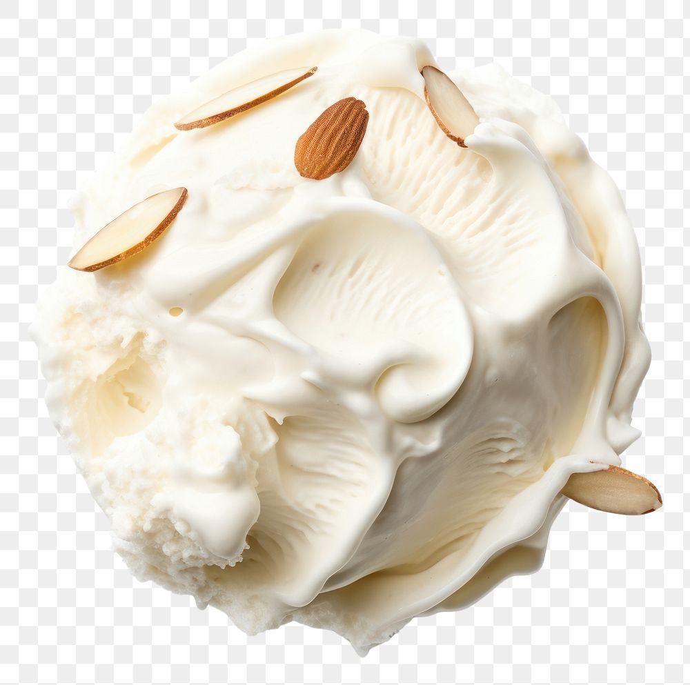 PNG Almond cream dessert food. AI generated Image by rawpixel.