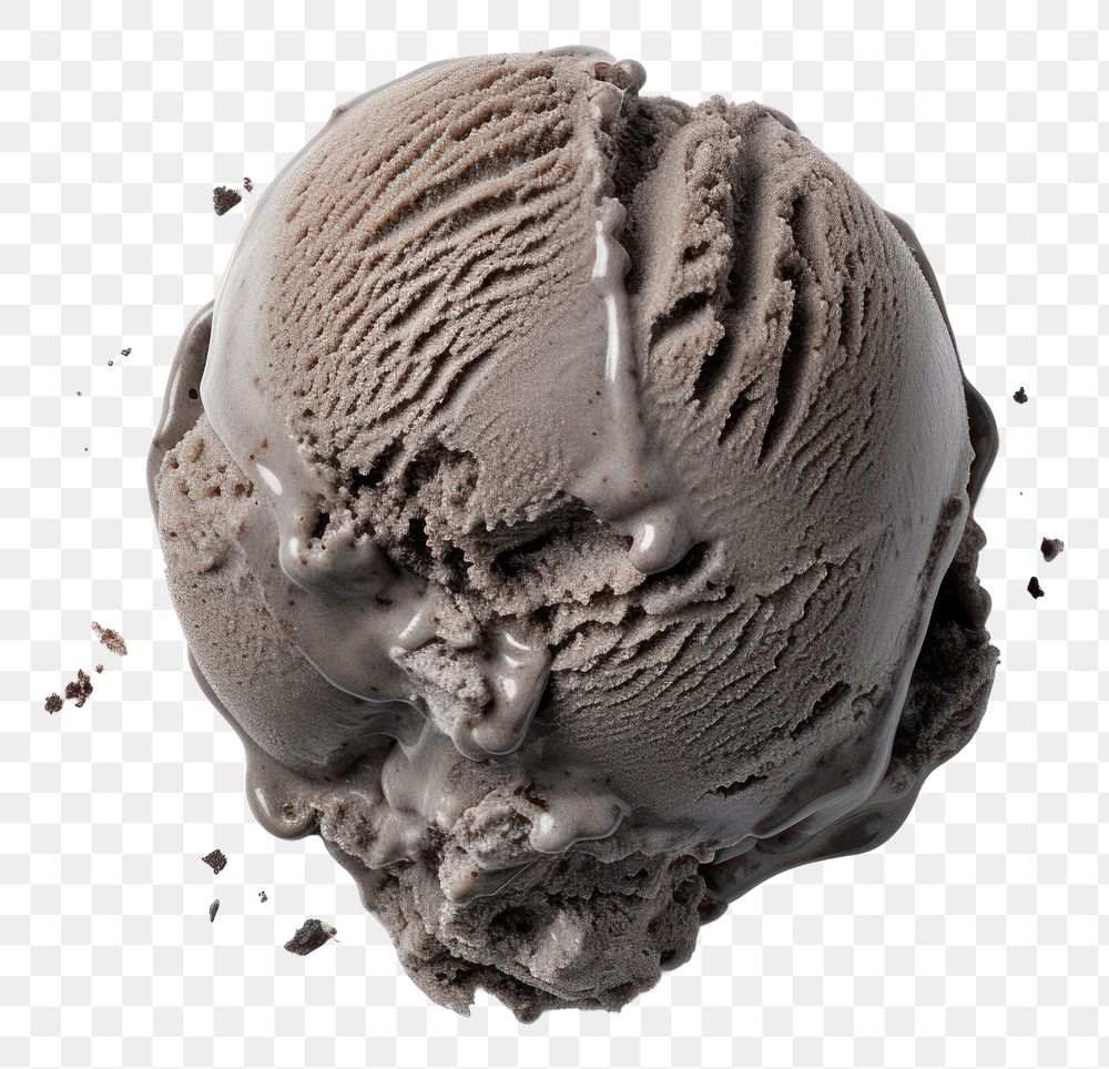 PNG Charcoal dessert cream food. AI generated Image by rawpixel.