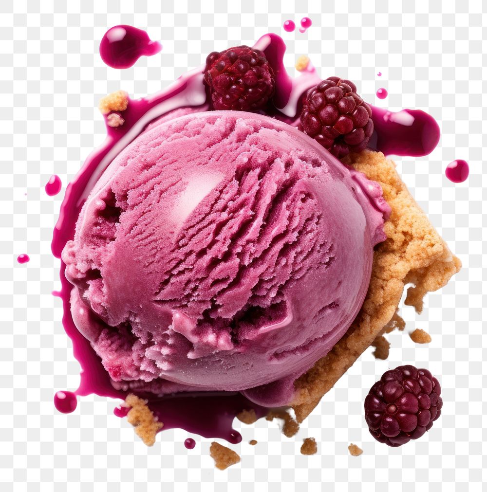 PNG Mulberry Crumble cream raspberry dessert. AI generated Image by rawpixel.