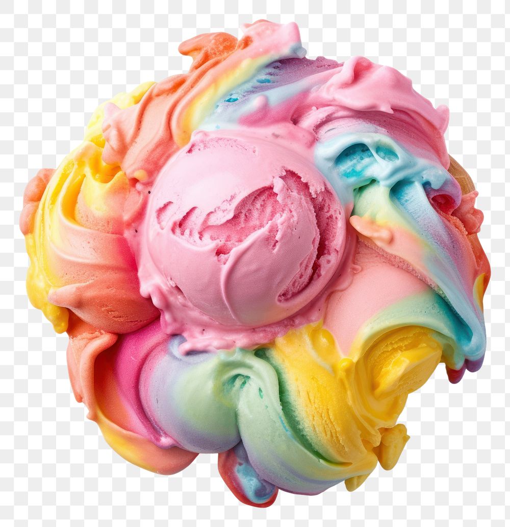 PNG Rainbow confectionery dessert icing. AI generated Image by rawpixel.
