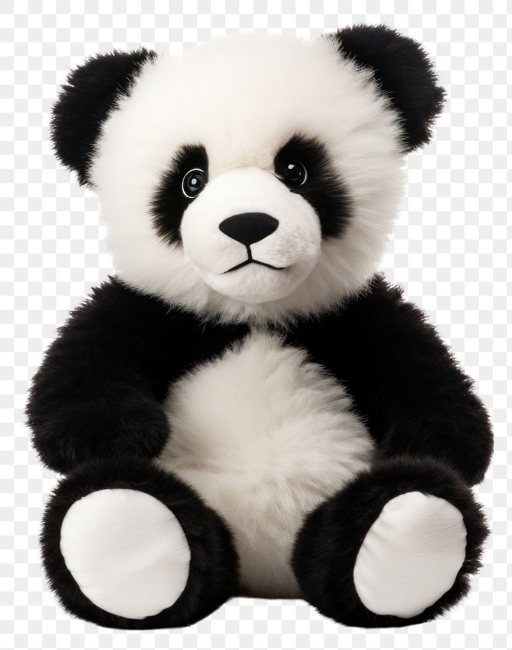 PNG  Panda teddy bear plush white toy. AI generated Image by rawpixel.
