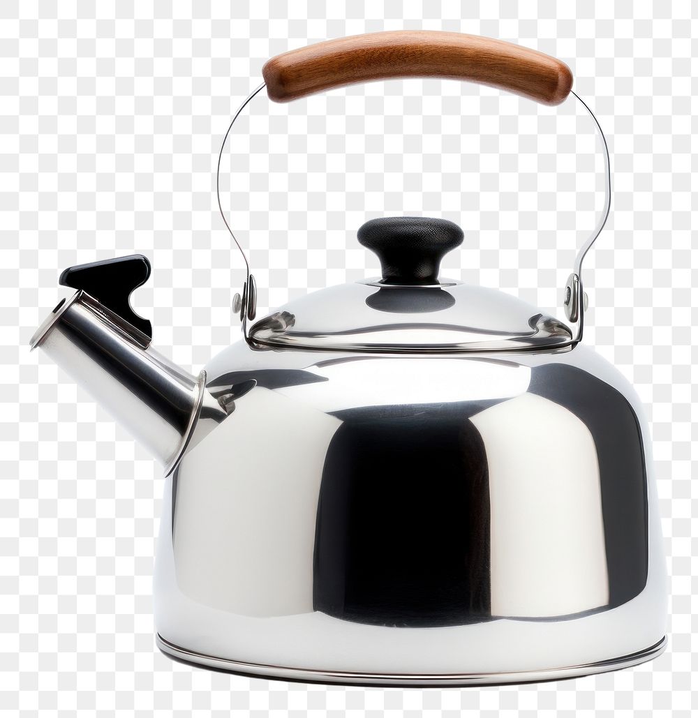 PNG  Kettle white background appliance cookware. 