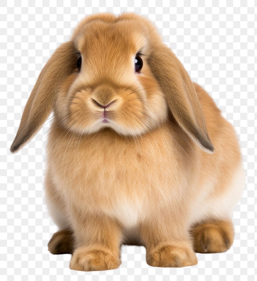 PNG Holland lop rabbit sitting mammal animal rodent. AI generated Image by rawpixel.
