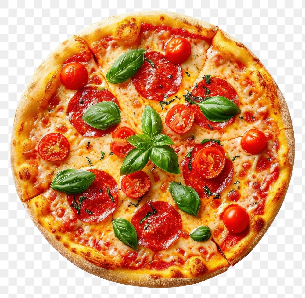 PNG Italian pizza food white background mozzarella.