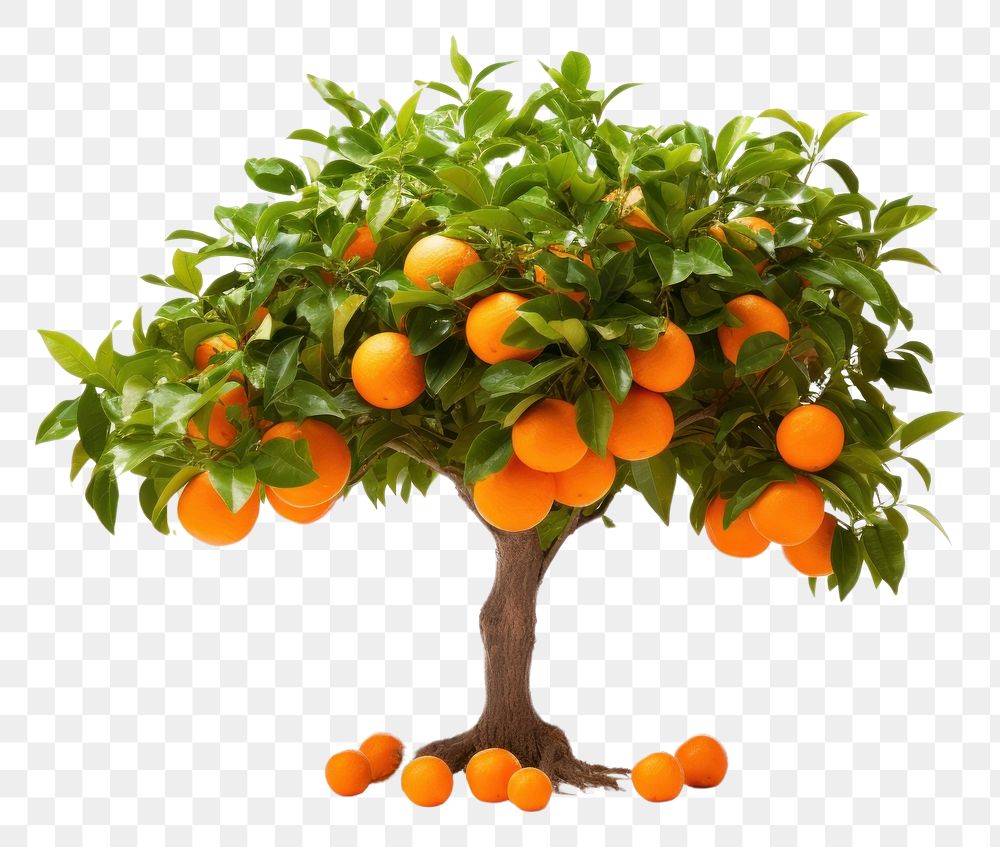 PNG  Orange Tree tree grapefruit bonsai. AI generated Image by rawpixel.