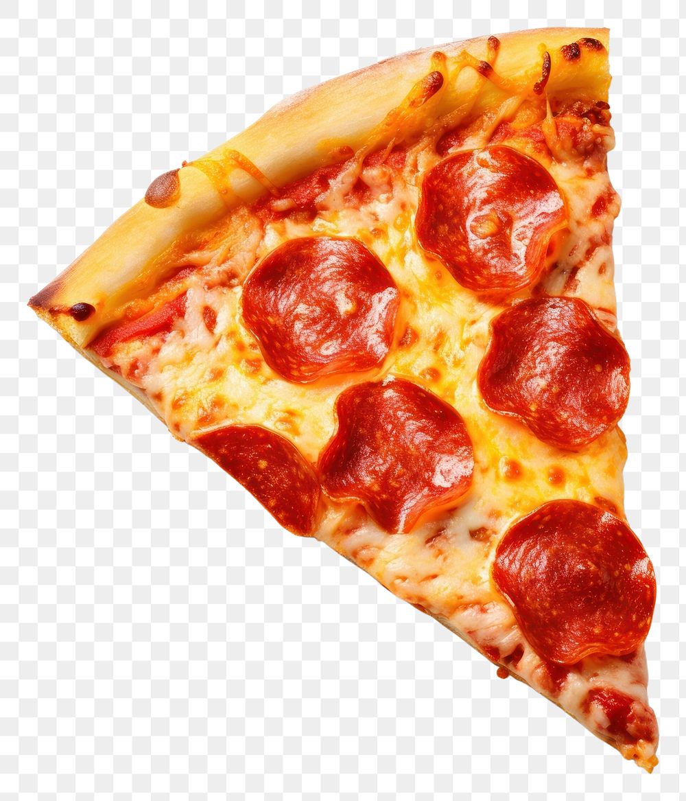 PNG Pizza slice food white background. AI generated Image by rawpixel.