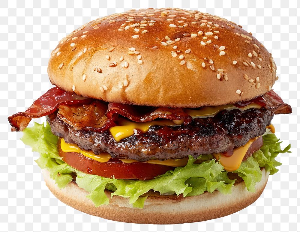 PNG  Photo of tocino burger food white background hamburger.