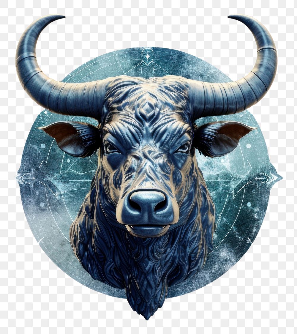 PNG Taurus Earth sign livestock wildlife buffalo. AI generated Image by rawpixel.