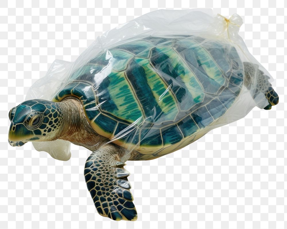 PNG  Plastic wrapping over sea turtle reptile animal wildlife.