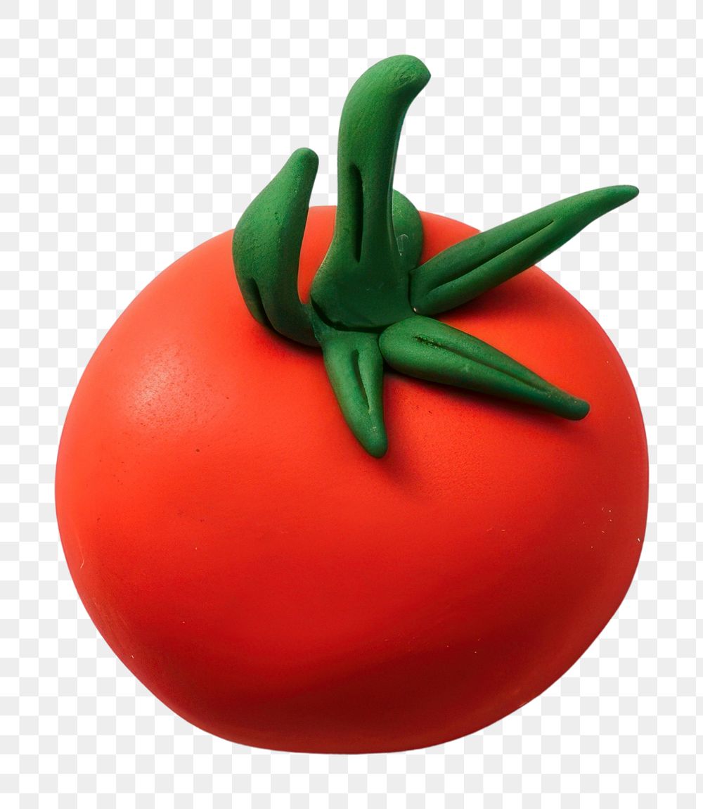 PNG  Plasticine of tomato vegetable plant food.