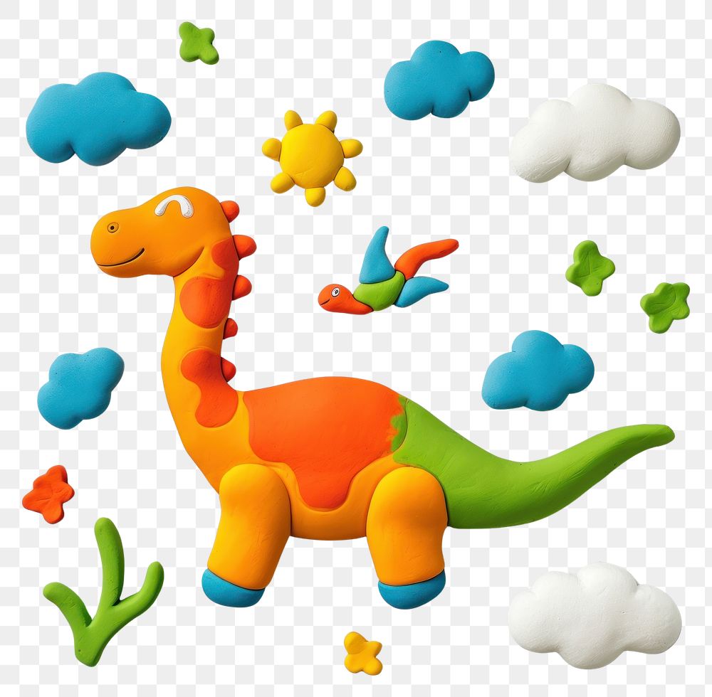 PNG  Plasticine of dinosaur toy representation creativity.