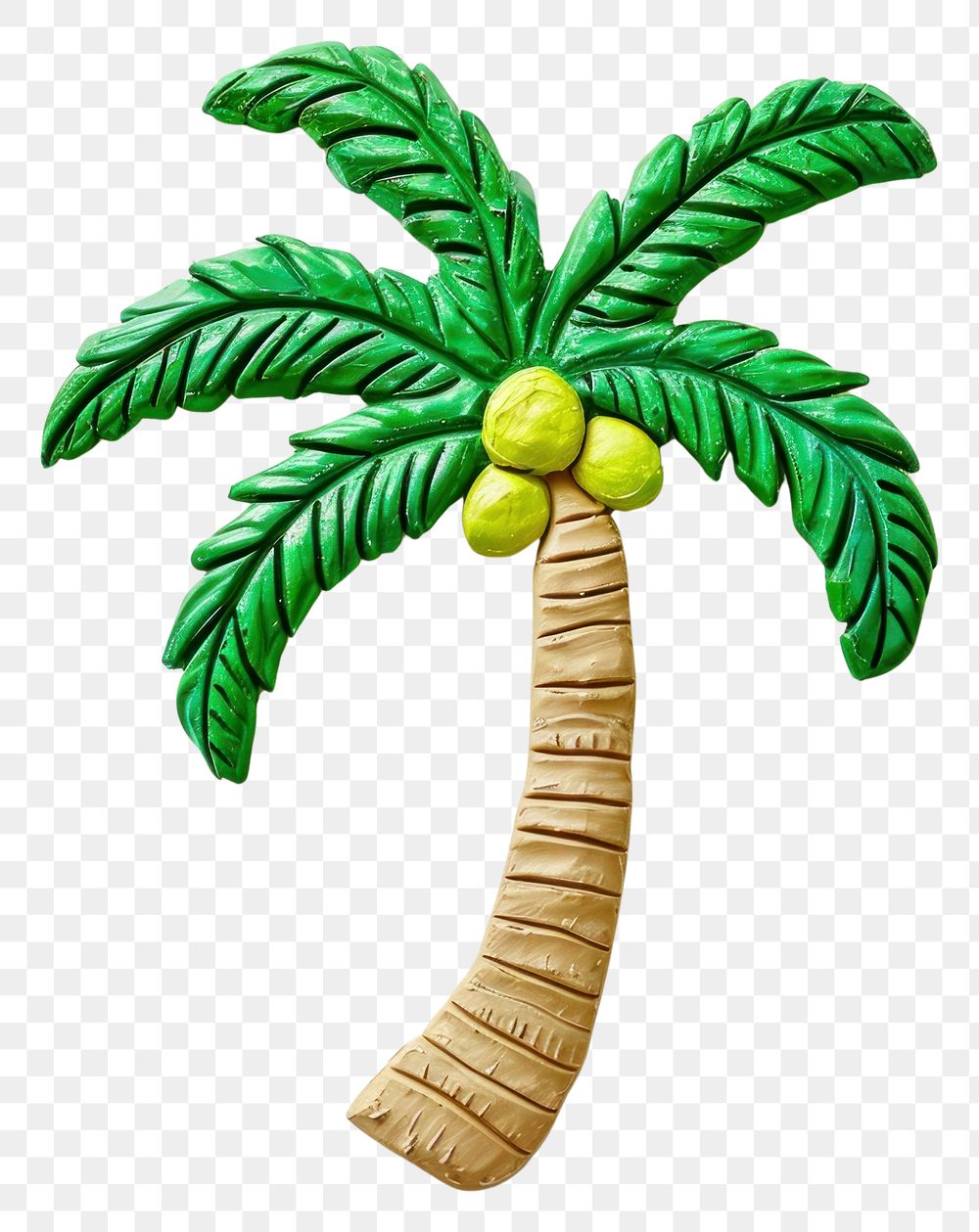 PNG  Plasticine of palm tree jewelry plant green.