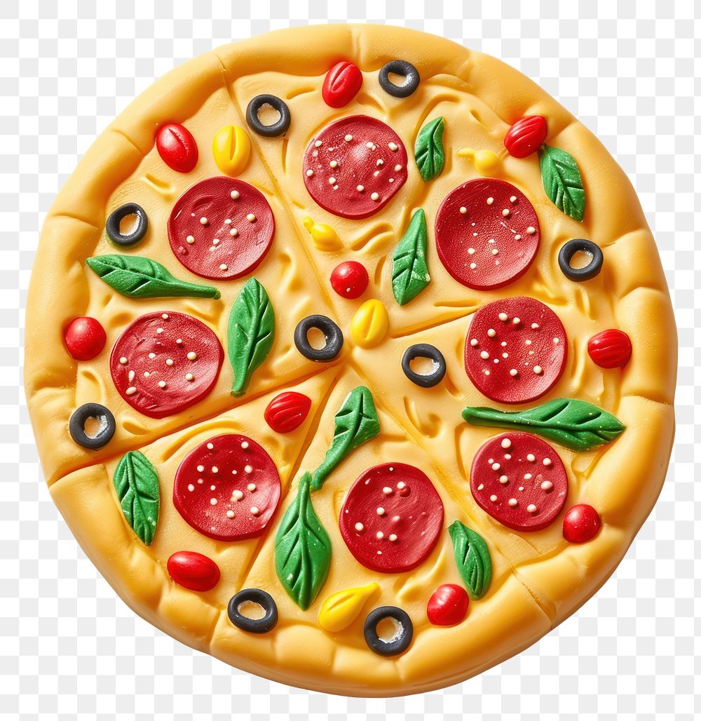 PNG  Plasticine of pizza dessert food meal.