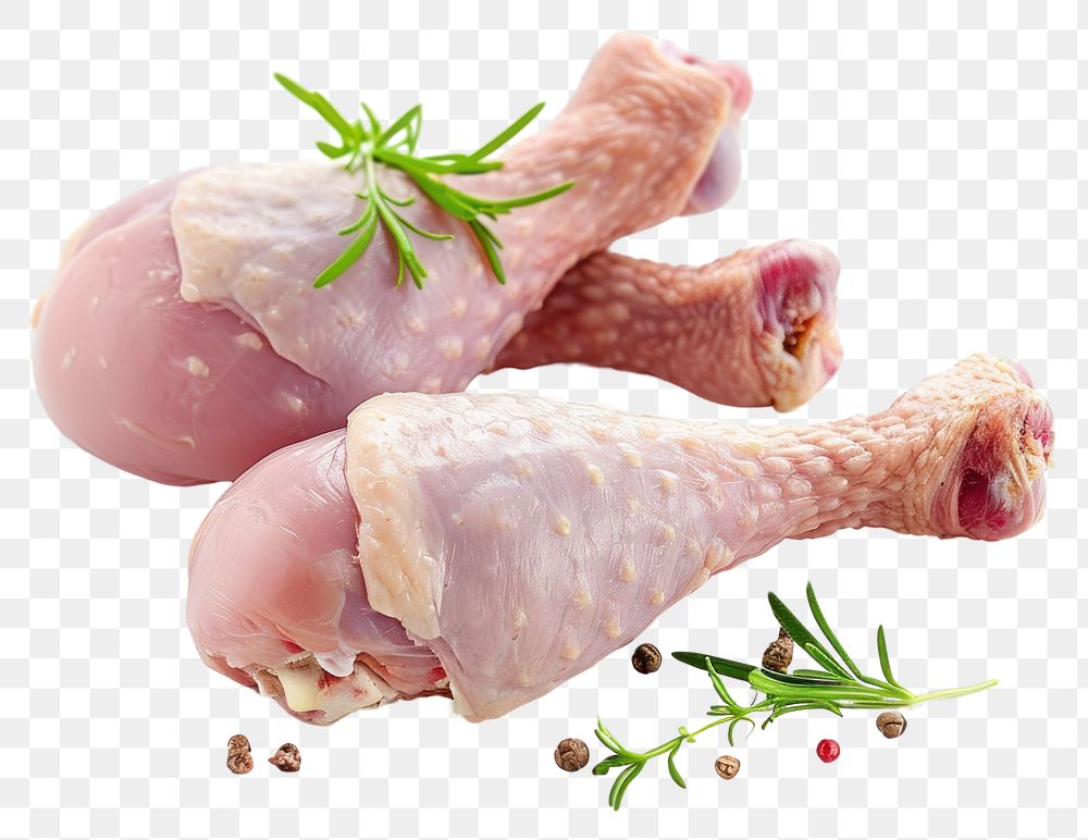 PNG Raw chicken drumstick meat food pork.