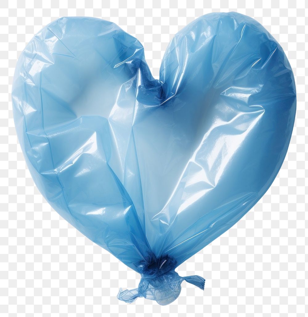 PNG  Plastic wrapping over a heart balloon white background petal.