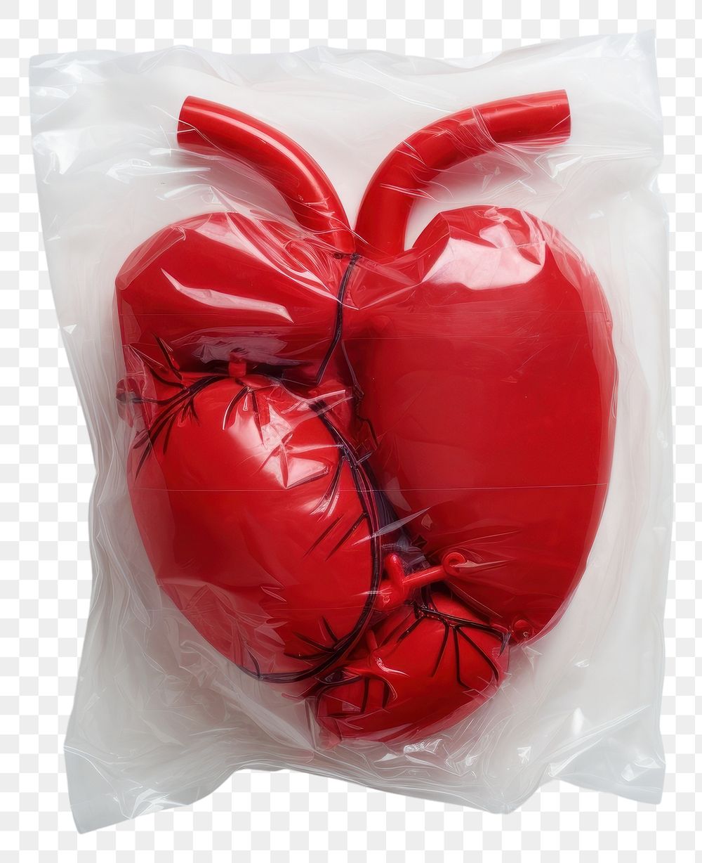 PNG  Plastic wrapping over a heart white background representation symbol.