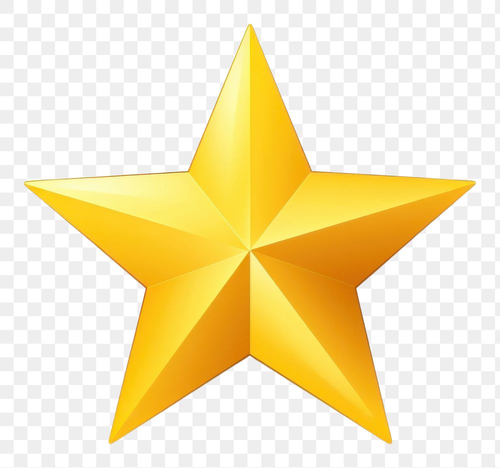 PNG Yellow star symbol white background shape.