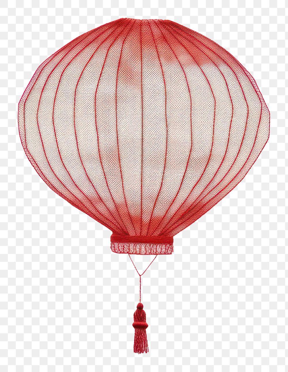 PNG Embroidery of chinese lantern aircraft balloon transportation.