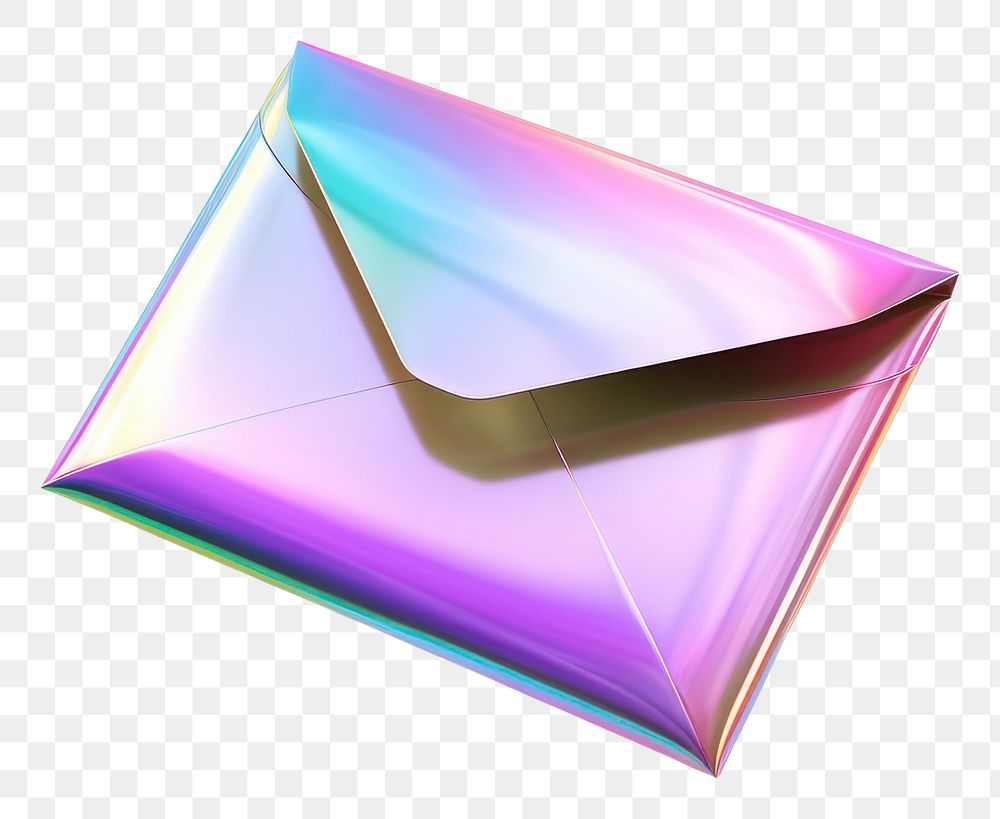 PNG  Mail icon iridescent metal white background envelope jewelry.