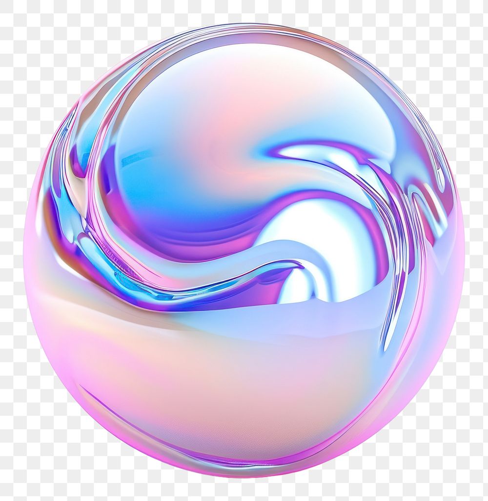 PNG  Sphere iridescent melted white background lightweight refraction.