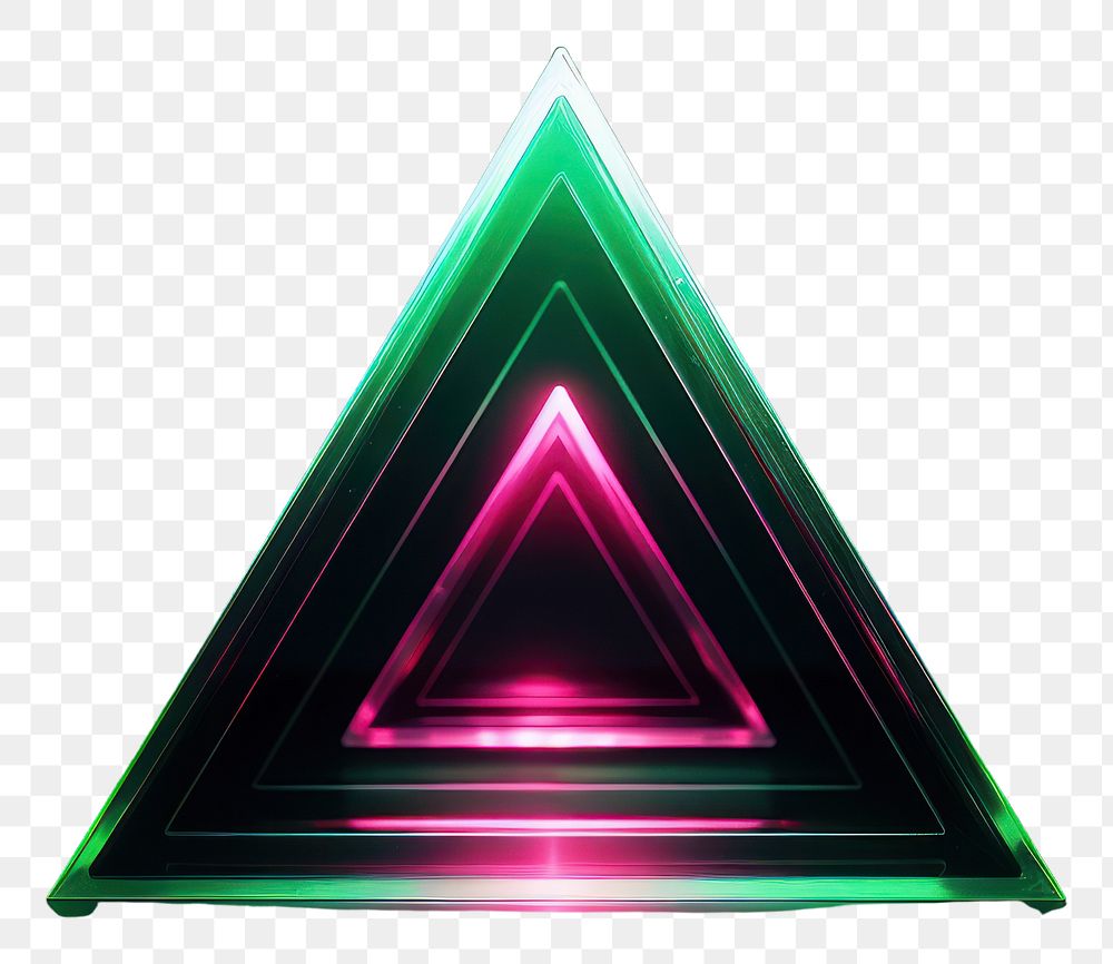 PNG  Triangle light abstract green.