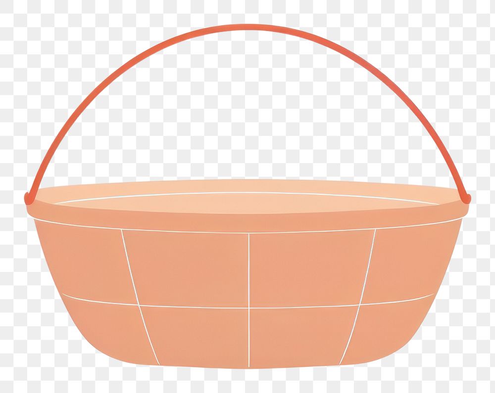 PNG  Basket shape white background container. AI generated Image by rawpixel.