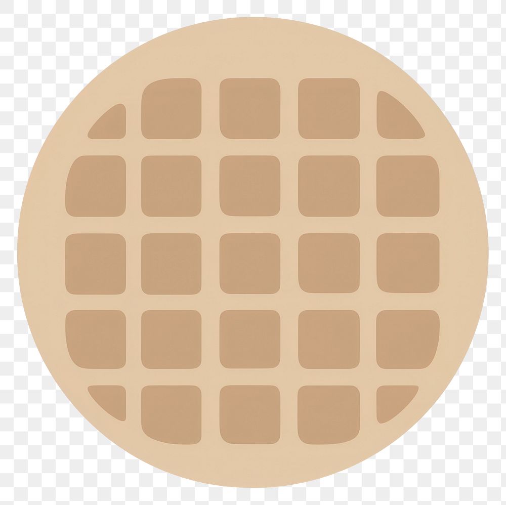 PNG  Waffle shape white background cosmetics. AI generated Image by rawpixel.