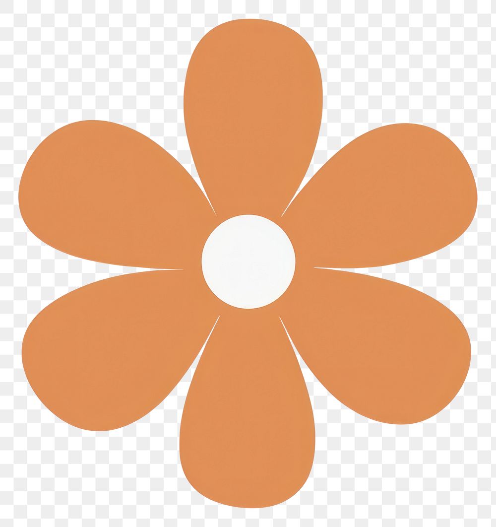 PNG  Flower cartoon shape white. AI generated Image by rawpixel.