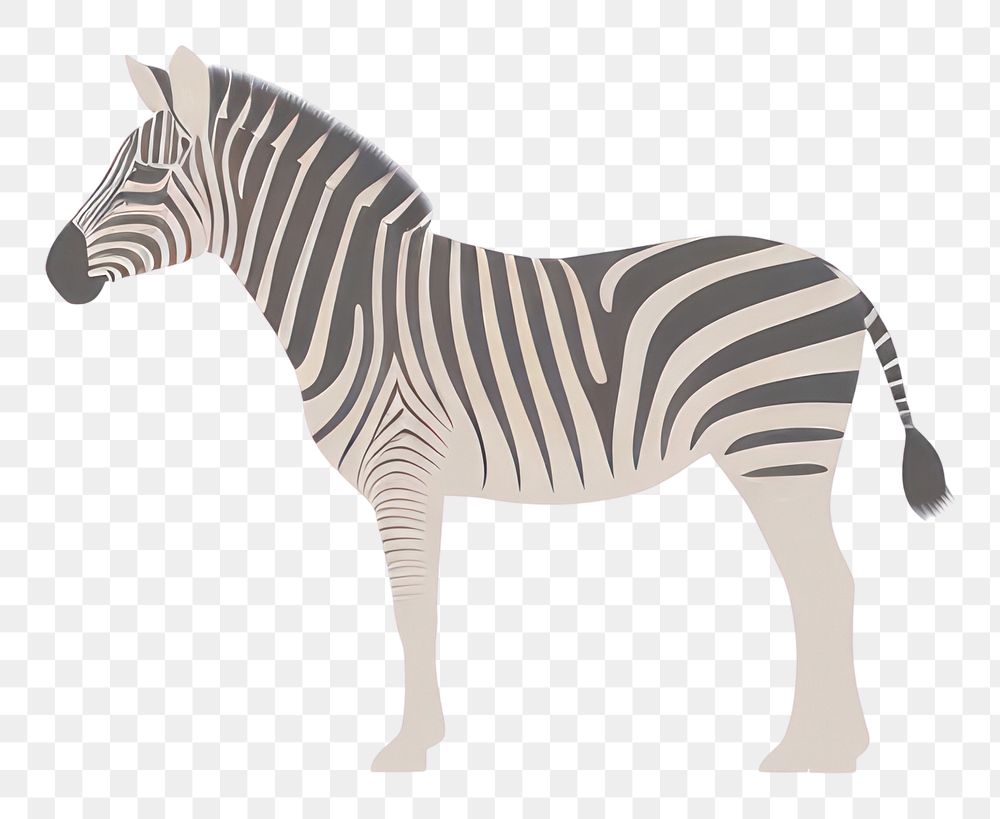 PNG  Zebra wildlife cartoon animal. AI generated Image by rawpixel.