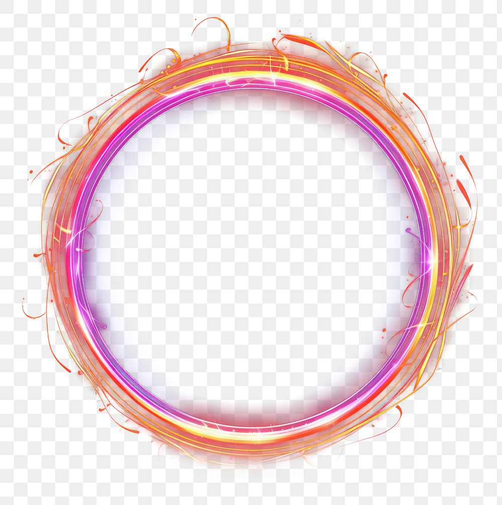 PNG  Abstract frame light neon night.