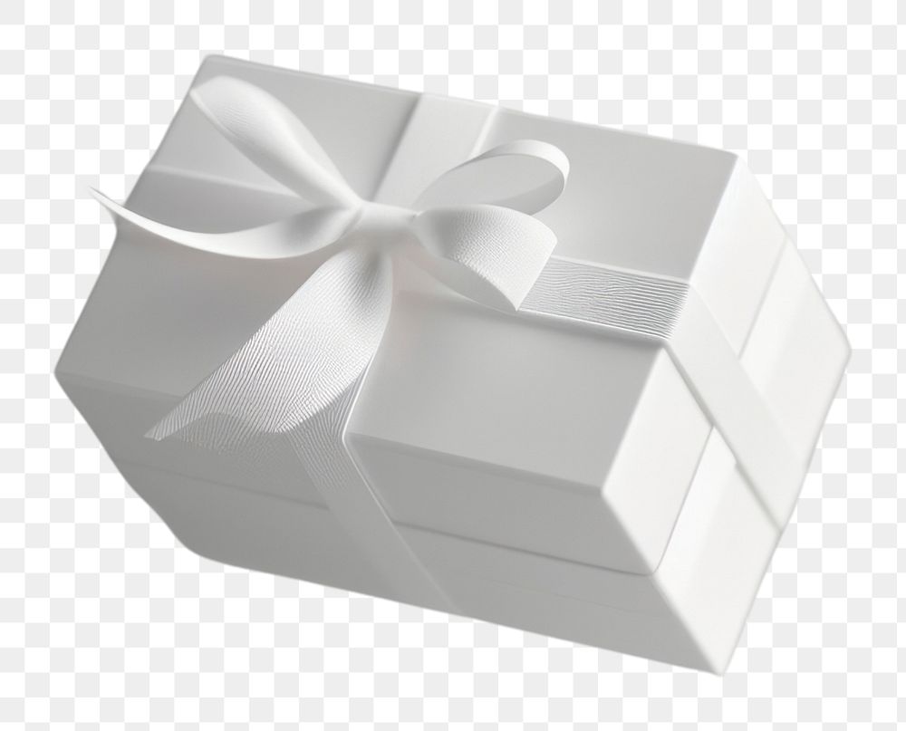 PNG  Gift box mockup paper white gray.