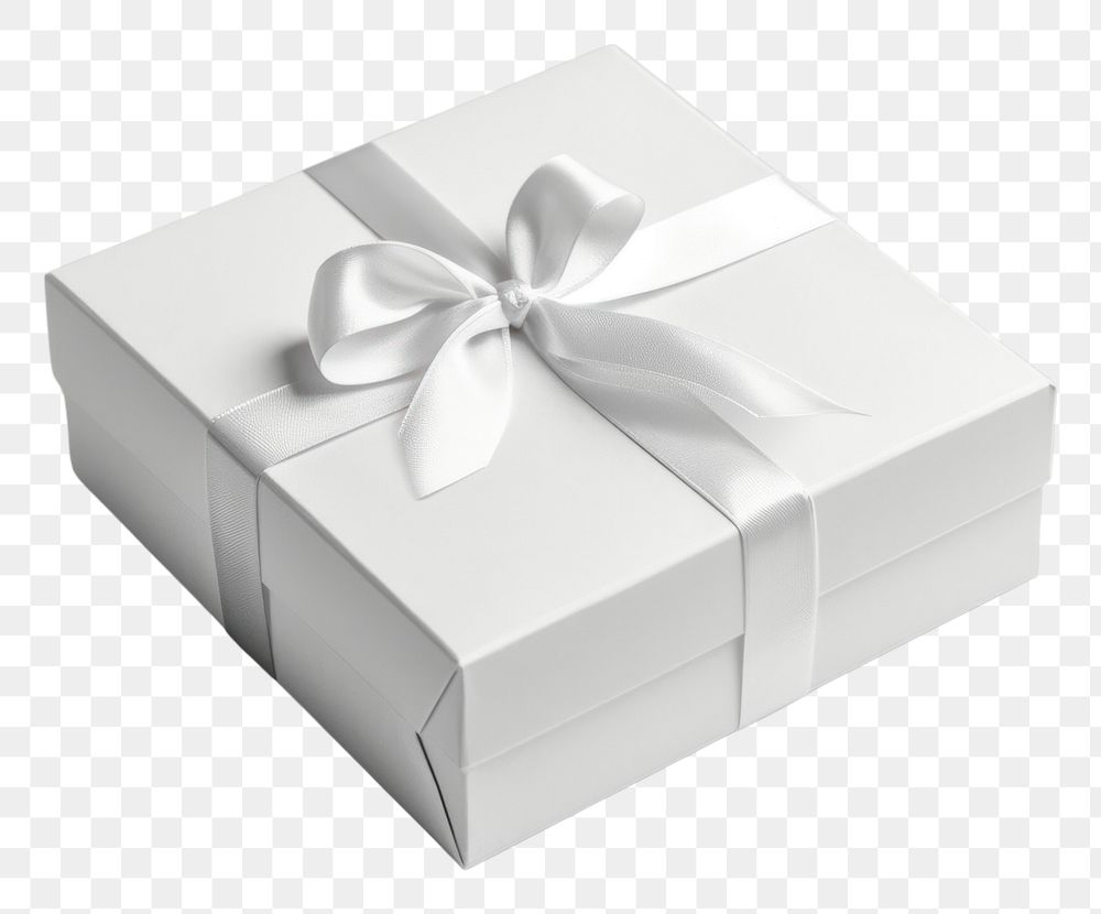 PNG  Gift box mockup white gray gray background.