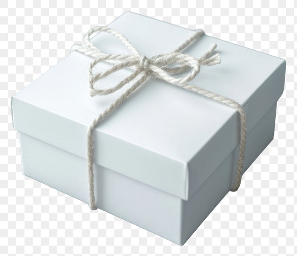 PNG  Gift box mockup white celebration anniversary.